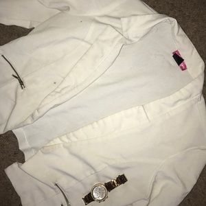 White cardigan